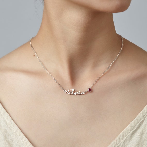 Girl Name Necklace Girl Birthday Gift Baby Name Necklace With