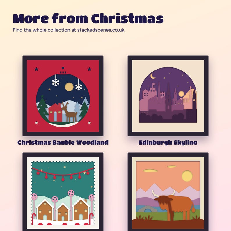 More designs from the Stacked Scenes Christmas collection.