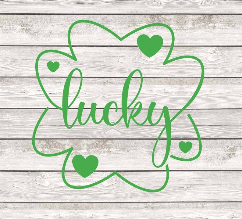 Instant Download PNG /& JPG St Patrick/'s Day Lucky Clovers x3 in SVG