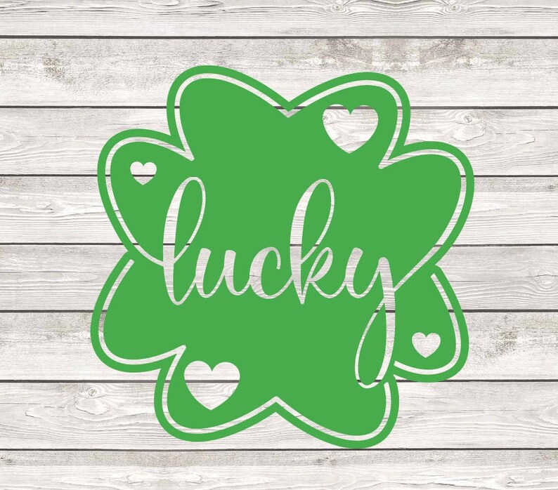 Instant Download PNG /& JPG St Patrick/'s Day Lucky Clovers x3 in SVG