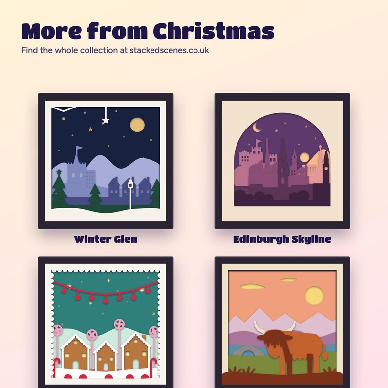 More designs from the Stacked Scenes Christmas collection.