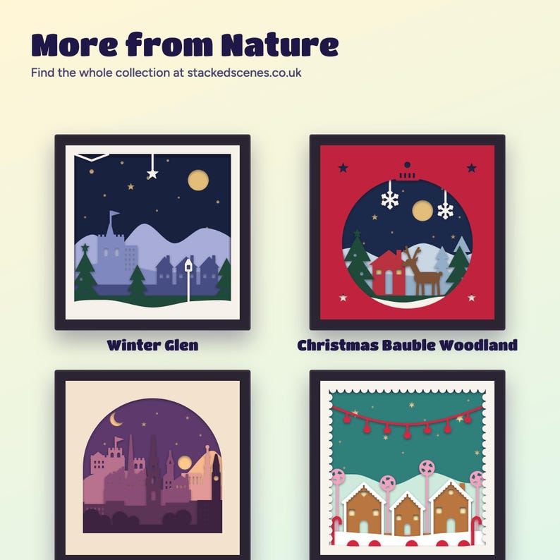 More designs from the Stacked Scenes shop.