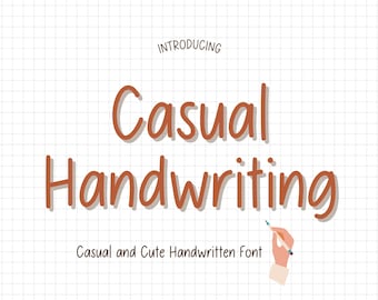 Casual handschriftlettertype, schattig handgeschreven lettertype, leuk lettertype, leuk handschrift, leuk lettertype, leuk lettertype, lettertype Goodnotes, merklettertype