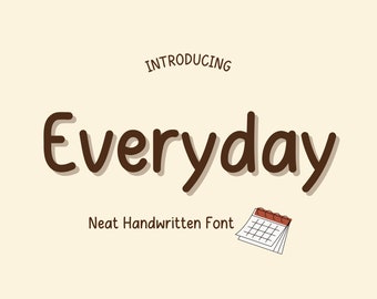 Alltagsschrift, Ordentliche Handschrift, Ordentliche Handschrift, Niedliche Schrift, Digitaler Planer Schrift, Digitale Notizen, Notizen Schrift, Goodnotes Schrift