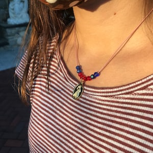 Divine Mercy Leather Necklace