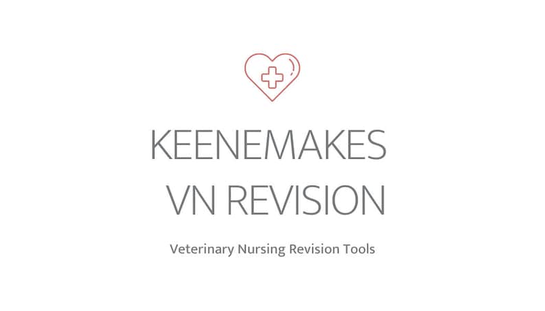 Puede incluir: Un logotipo para Keenemakes VN Revision, una empresa de herramientas de revisi&oacute;n de enfermer&iacute;a veterinaria. El logotipo presenta un coraz&oacute;n rojo con una cruz blanca en su interior. El texto "KEENEMAKES VN REVISION" est&aacute; en gris debajo del coraz&oacute;n. El texto "Veterinary Nursing Revision Tools" est&aacute; en gris debajo del logotipo.