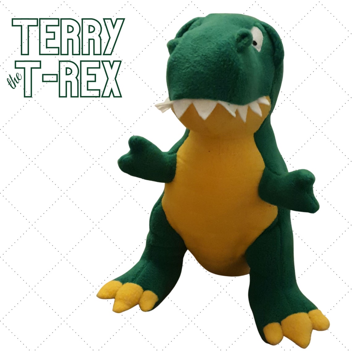 Terry The T-Rex Dinosaur Cuddly Toy Dino Custom colours | Etsy