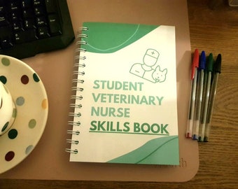 Veterinary Nursing Skills Diary - Varied Colours - Vet/Vet Tech/Veterinary Nurse/Diary/Skills Book