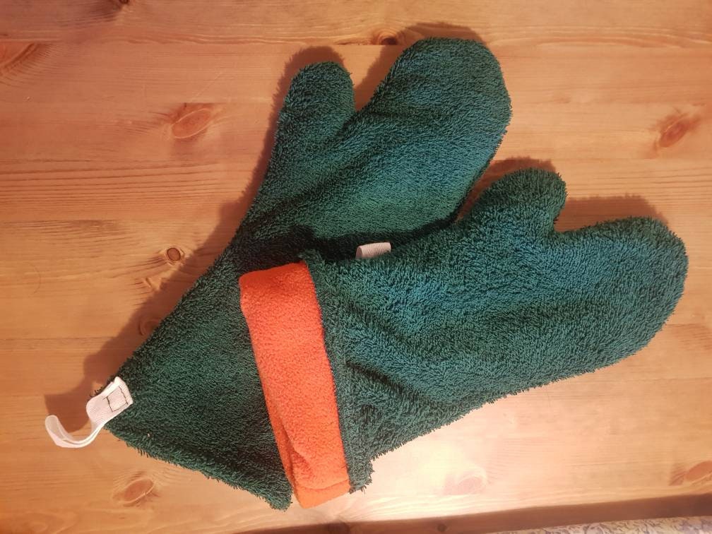 Fleece Lined Pet Drying Gloves Etsy