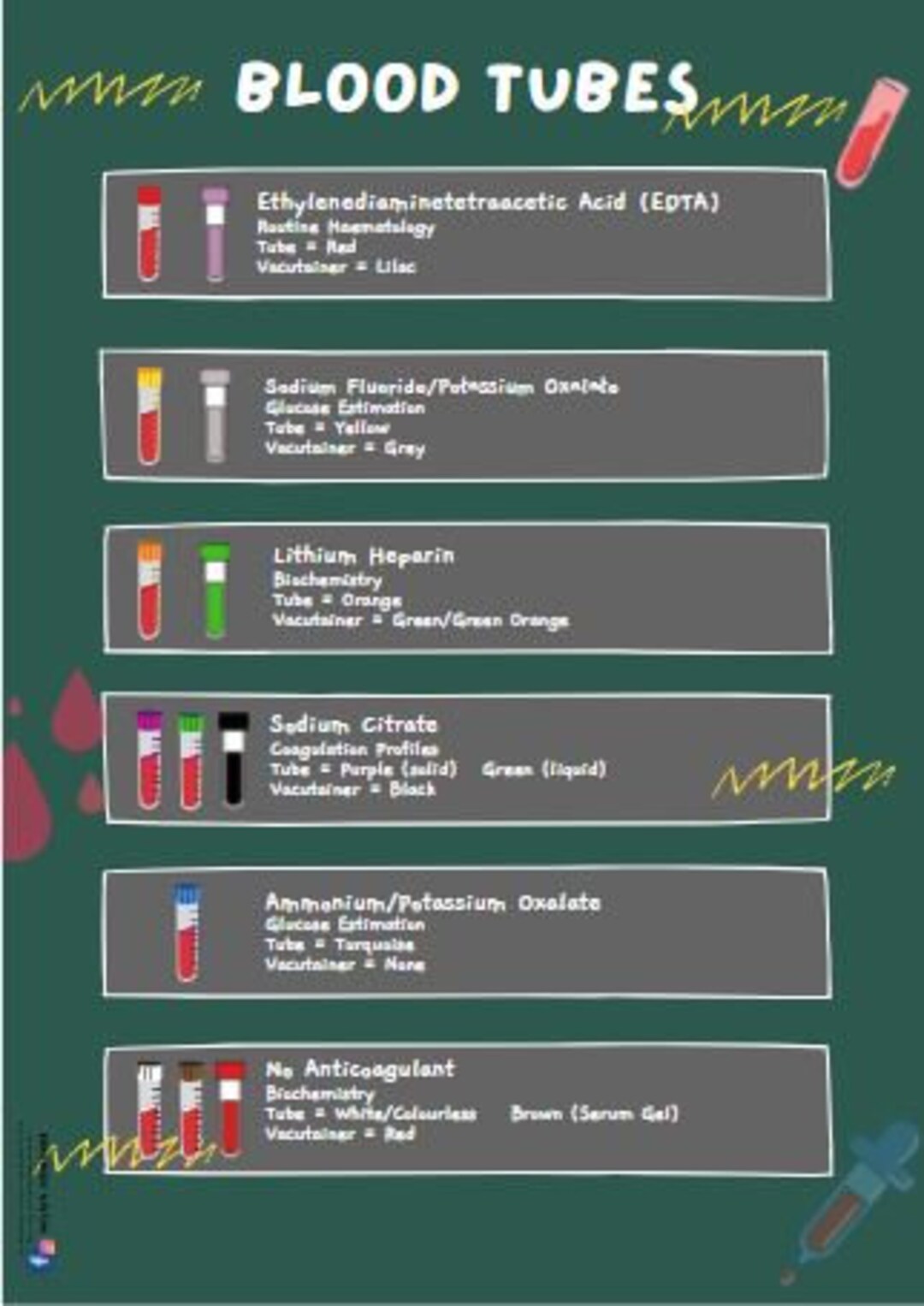 veterinary-blood-tubes-digital-poster-veterinary-nurse-etsy