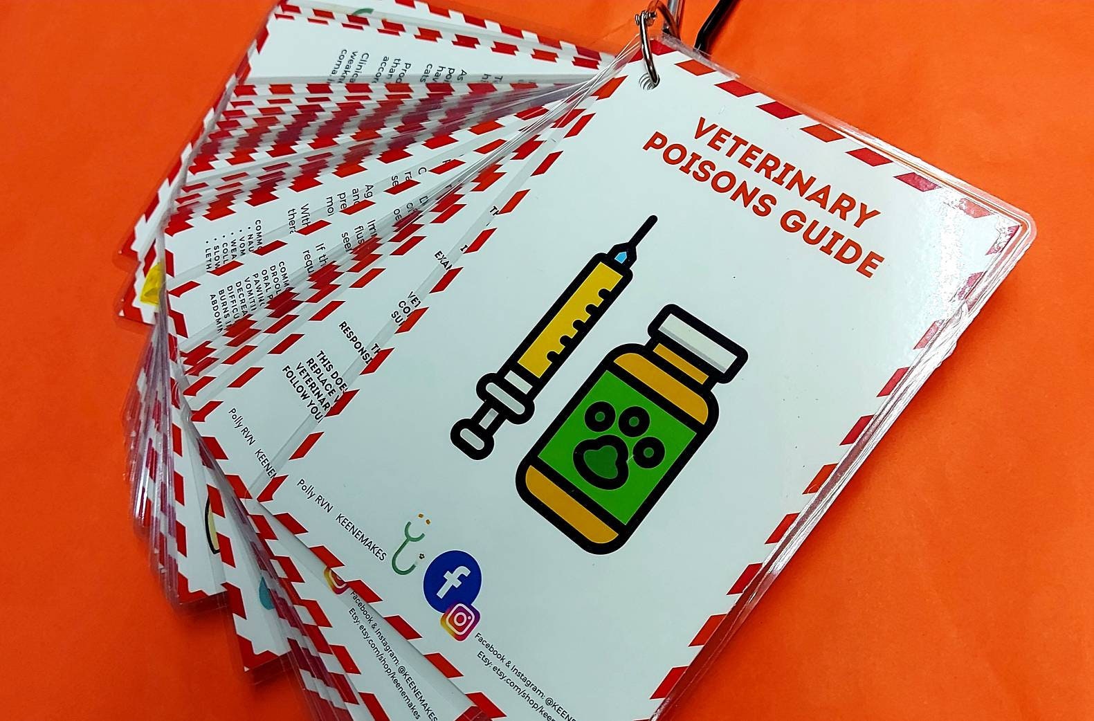 Veterinary Poisons Laminated Ring Guide Commonly Seen Poisons Book