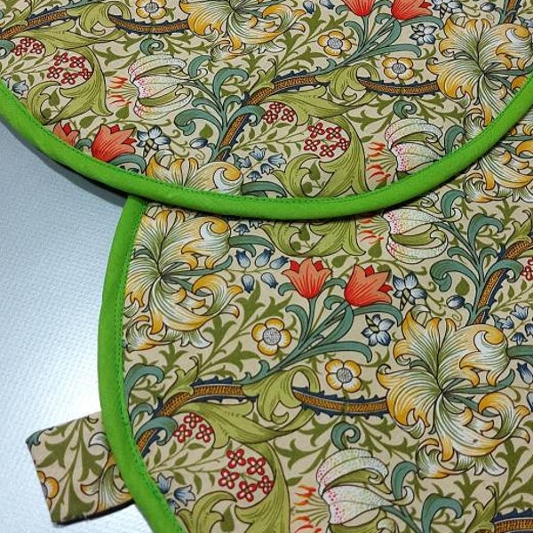 Chef Pads- AGA/Rayburn Magnetic Lid Covers William Morris Golden Lily Collection