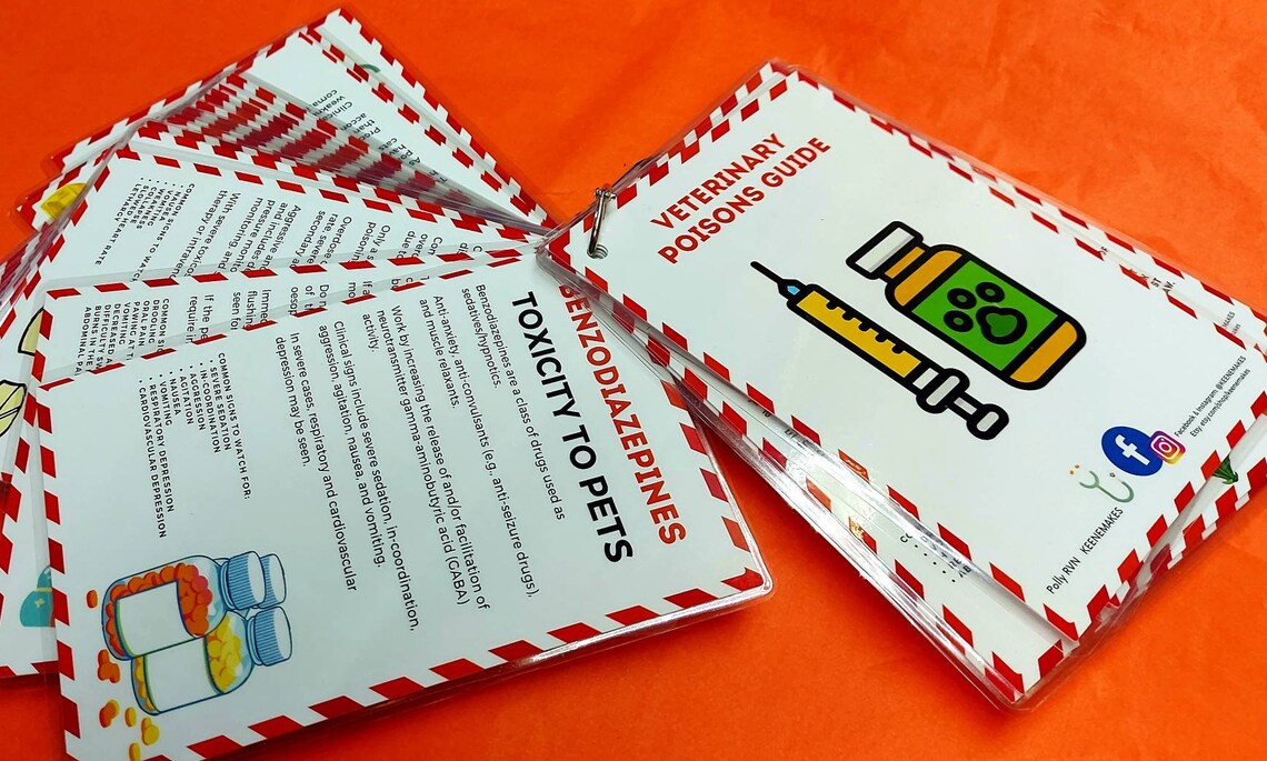 Veterinary Poisons Laminated Ring Guide Commonly Seen Poisons Book