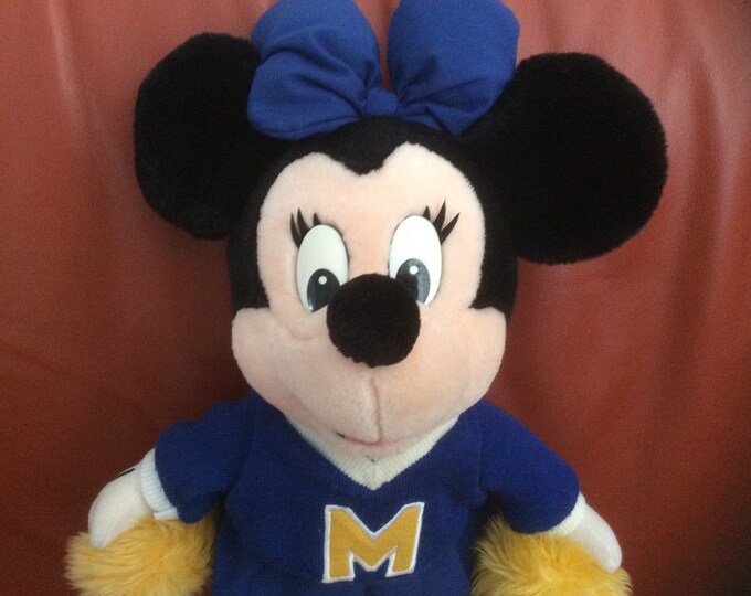 Walt Disney Minnie Mouse Cheerleader Doll University of Etsy