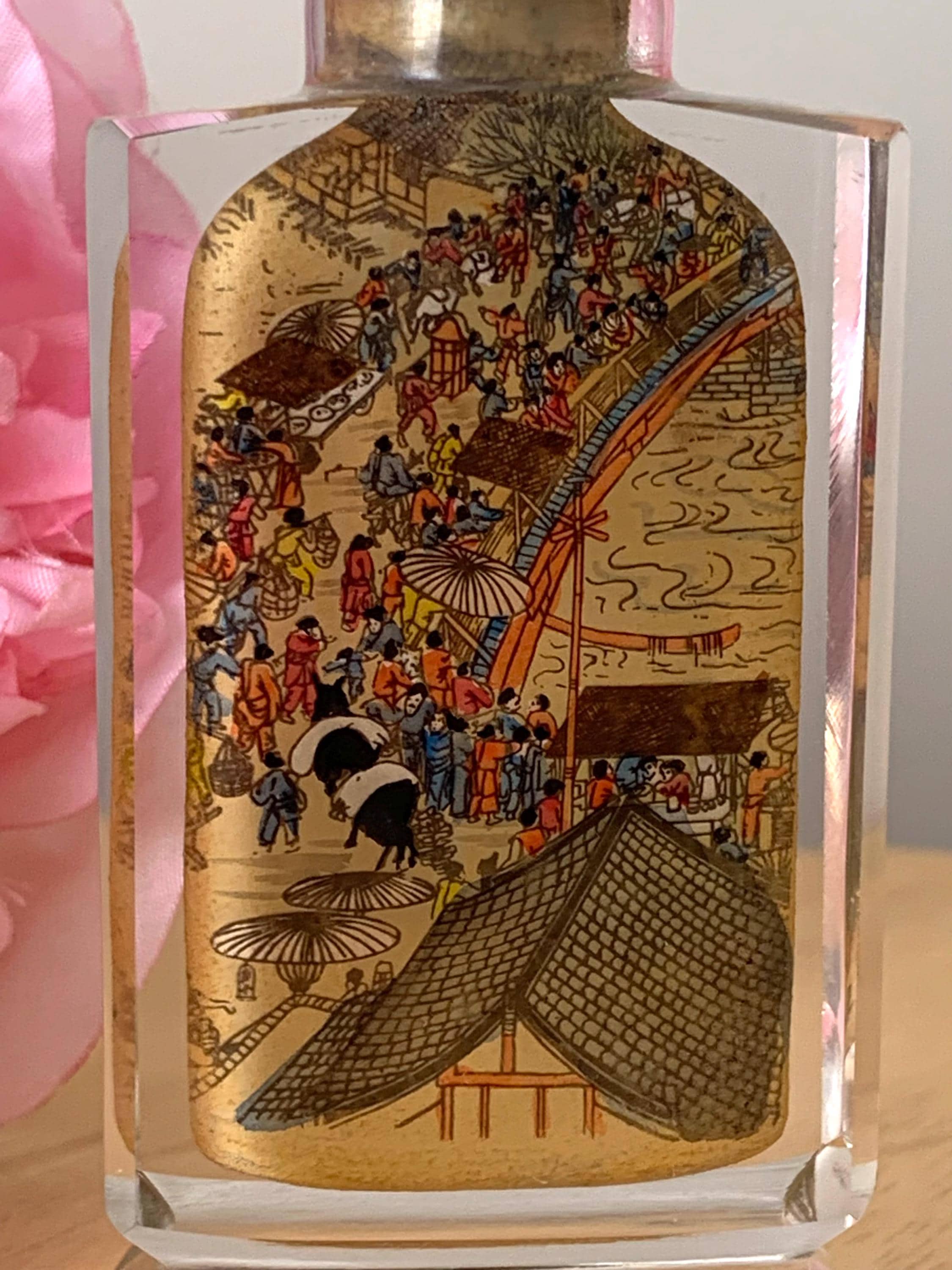 中国の内絵付きビヤンフ嗅ぎタバコ瓶 - Etsy 日本