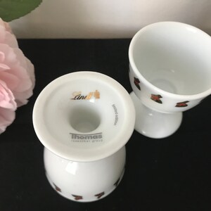 Juego de 2 hueveras de edición limitada con forma de conejito de Pascua de Lindt, de Thomas Rosenthal Group, Alemania imagen 4