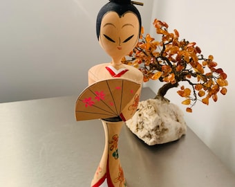 Vintage Japanese Sosaku Kokeshi Geisha Doll