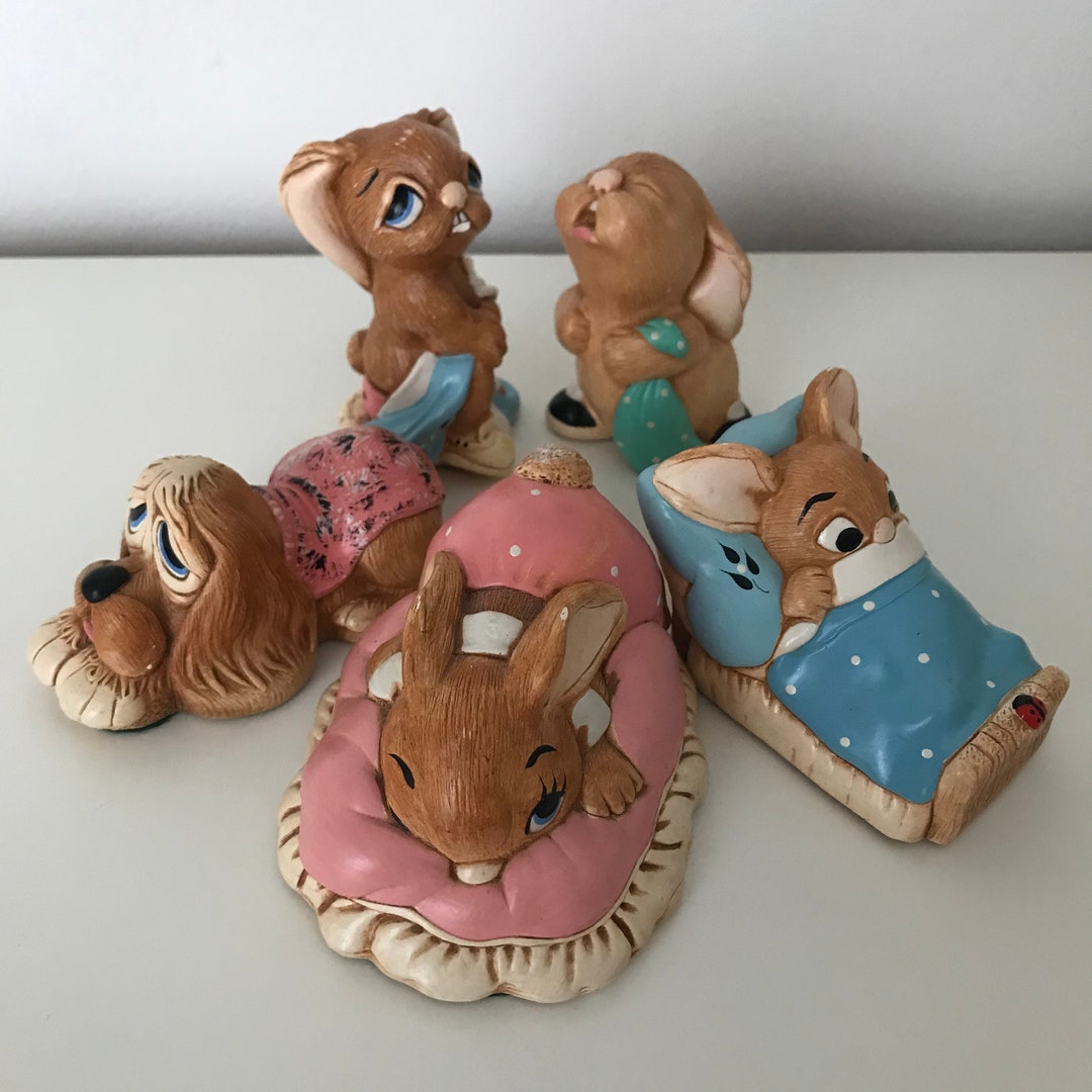 Pendelfin Rabbits Vintage Mid Century Made in England Etsy