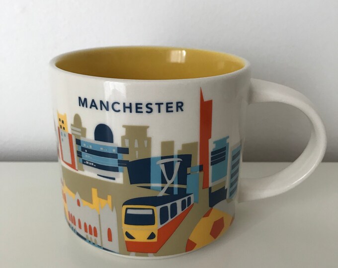 Starbucks Manchester You Are Here Collection Coffee Mug 14 Oz Etsy