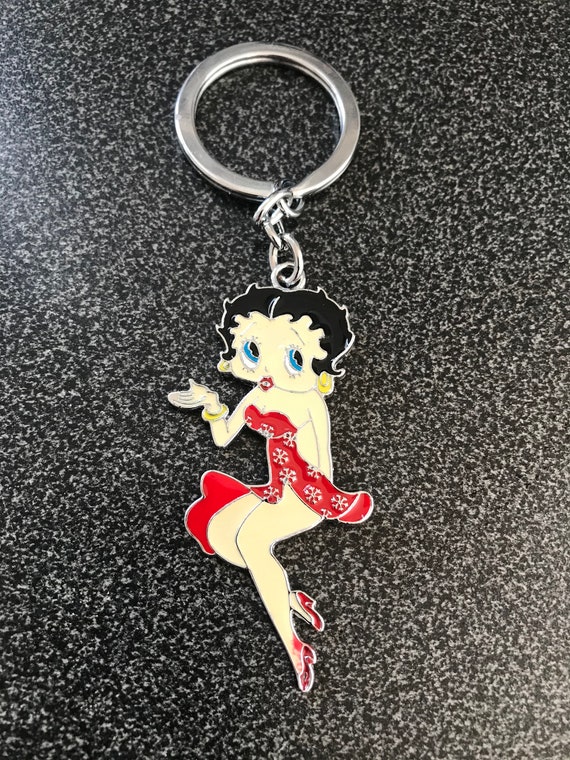 Betty Boop Enamel Keychain Etsy