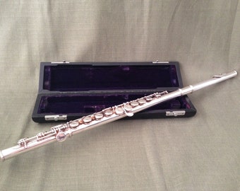 Trevor James 10x Silver Plated Student Flute - Offset-G, Split-E, C Footjoint, London England