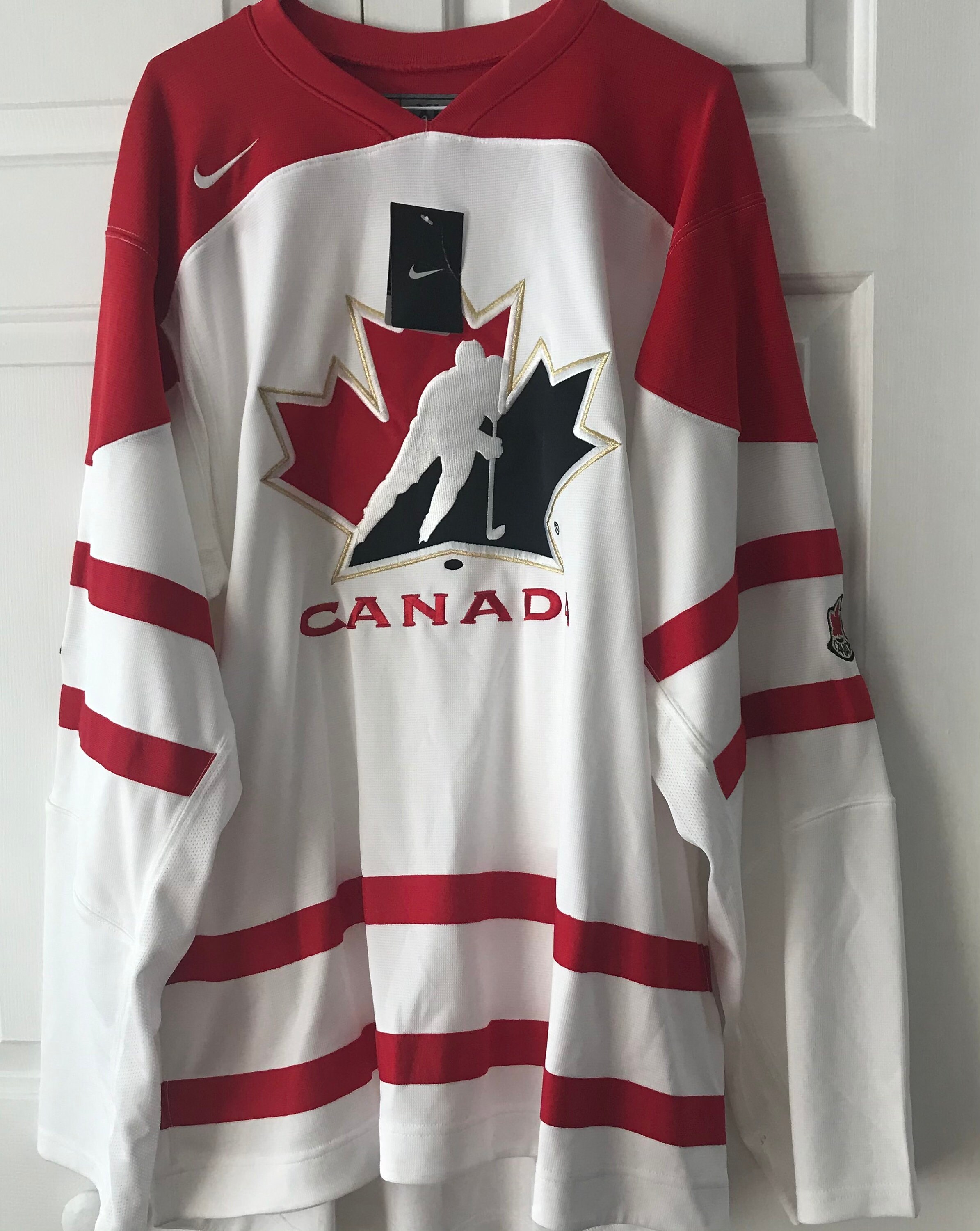 Team canada nike twill hockey jersey top