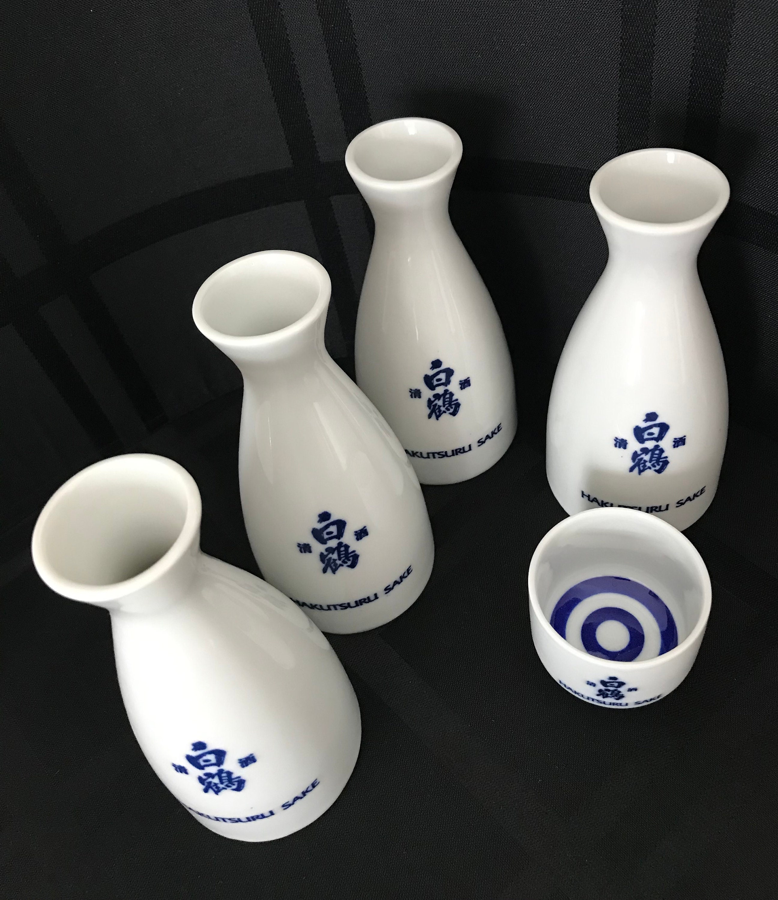 Japanese Hakutsuru Sake 4 Bottles and 1 Cup. Made in Japan Etsy