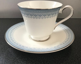 Royal Doulton Lorraine Footed Cup and Saucer H5033 England 1980's 2 Cups available