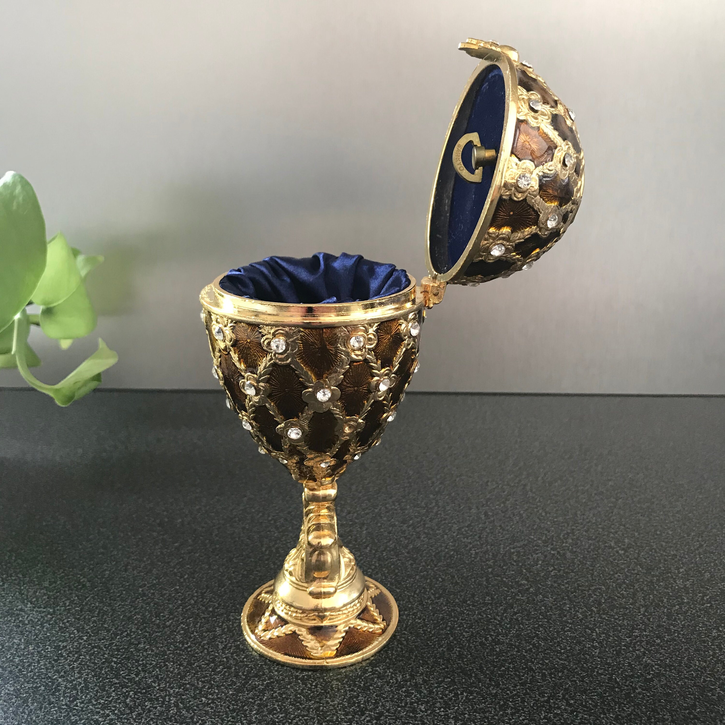 KRISCHERCO ジュエリーケース オルゴール付き ヴィンテージ品　ブルー KRISCHERCO ジュエリーケース オルゴール付き ヴィンテージ品 ブルー