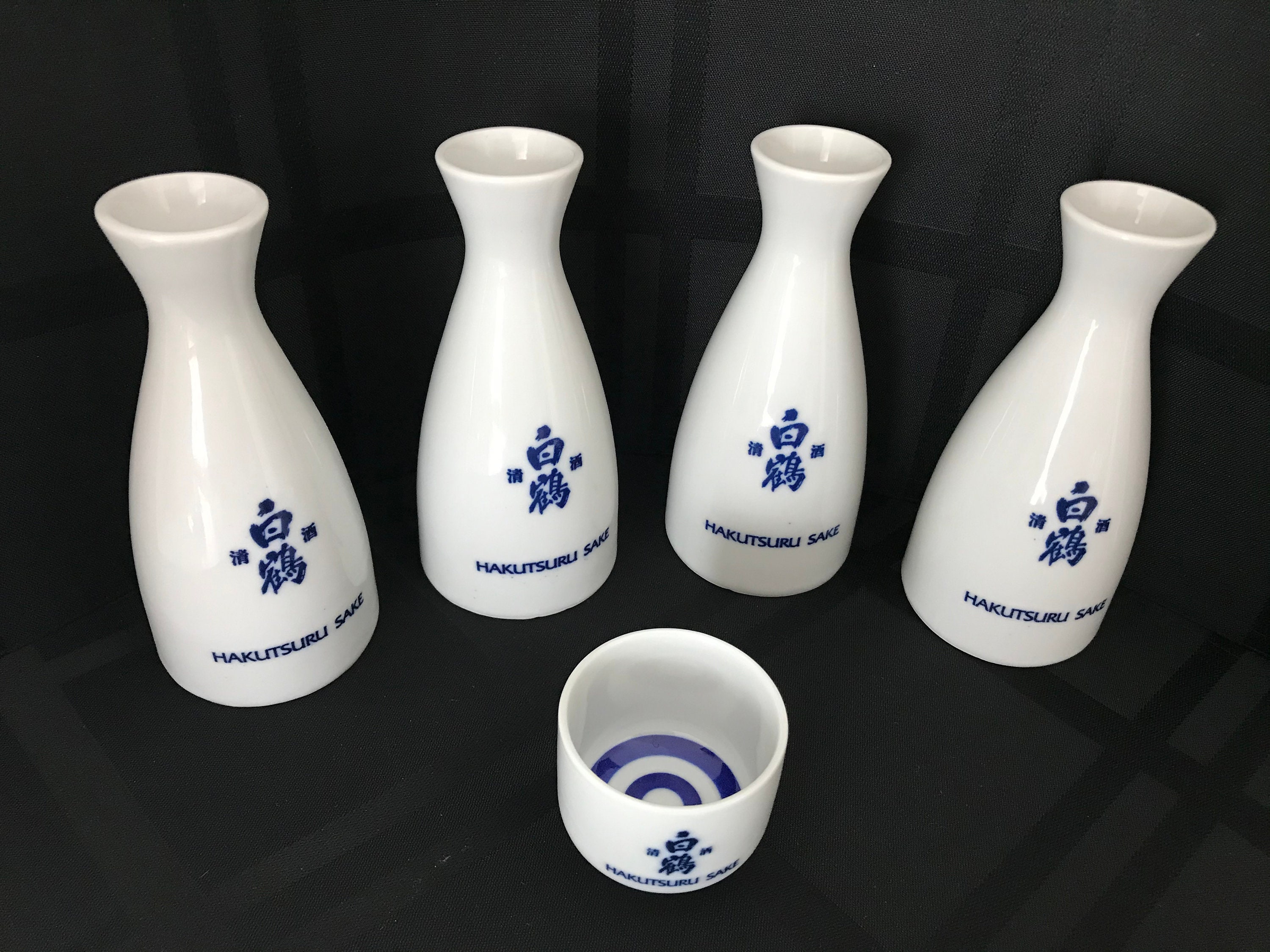 Japanese Hakutsuru Sake 4 Bottles and 1 Cup. Made in Japan Etsy