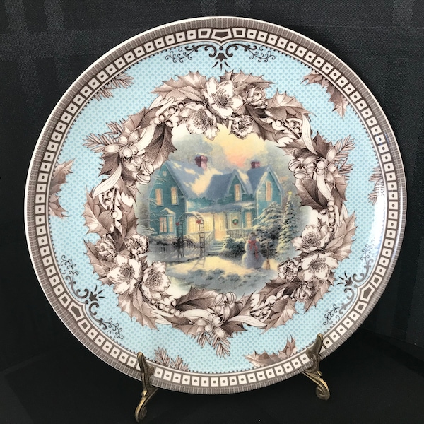 Thomas Kinkade Christmas Plates Etsy