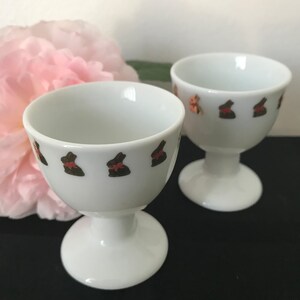 Juego de 2 hueveras de edición limitada con forma de conejito de Pascua de Lindt, de Thomas Rosenthal Group, Alemania imagen 7