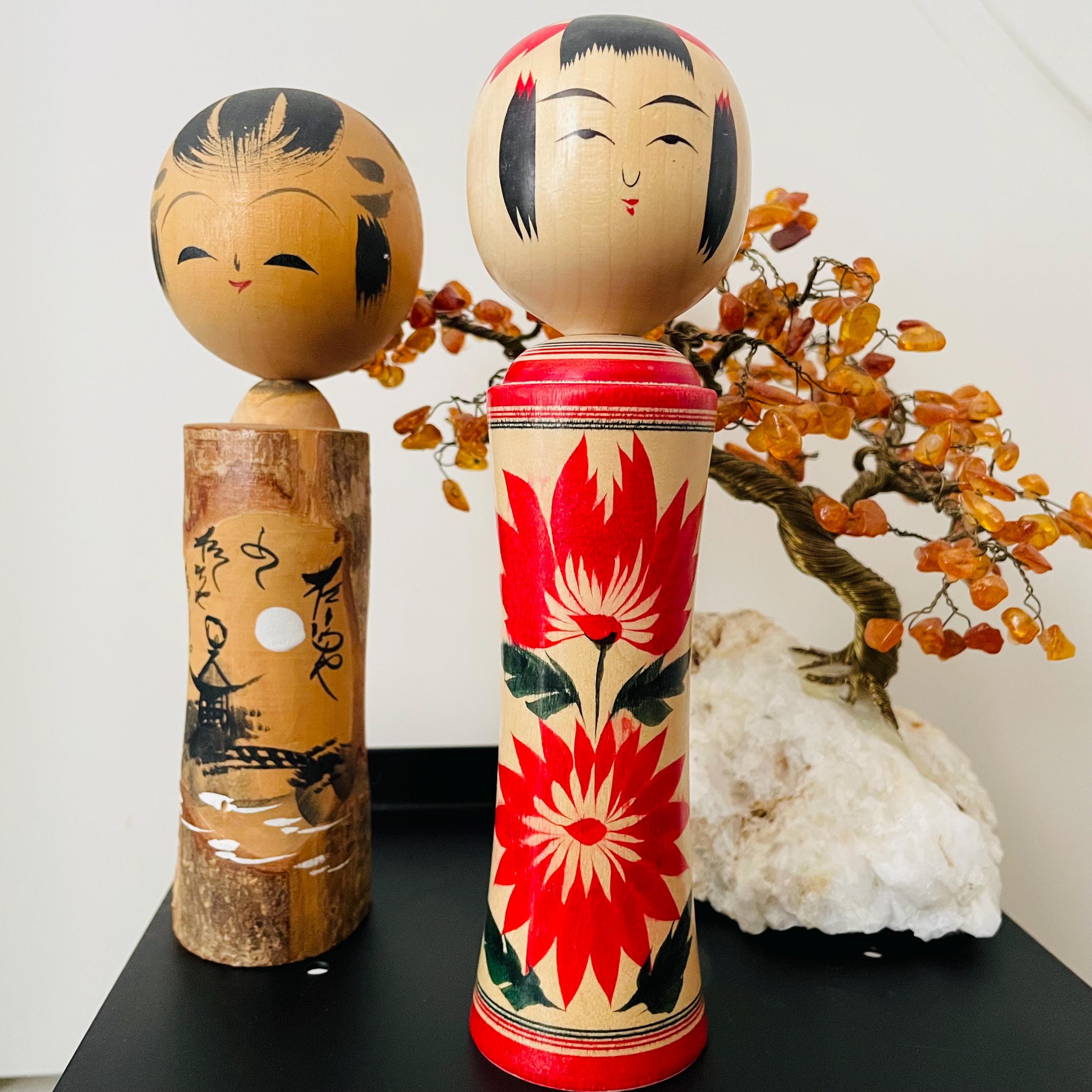 Poupée Kokeshi Naruko Authentique – Bois, Artisanale, Signée, Années 70