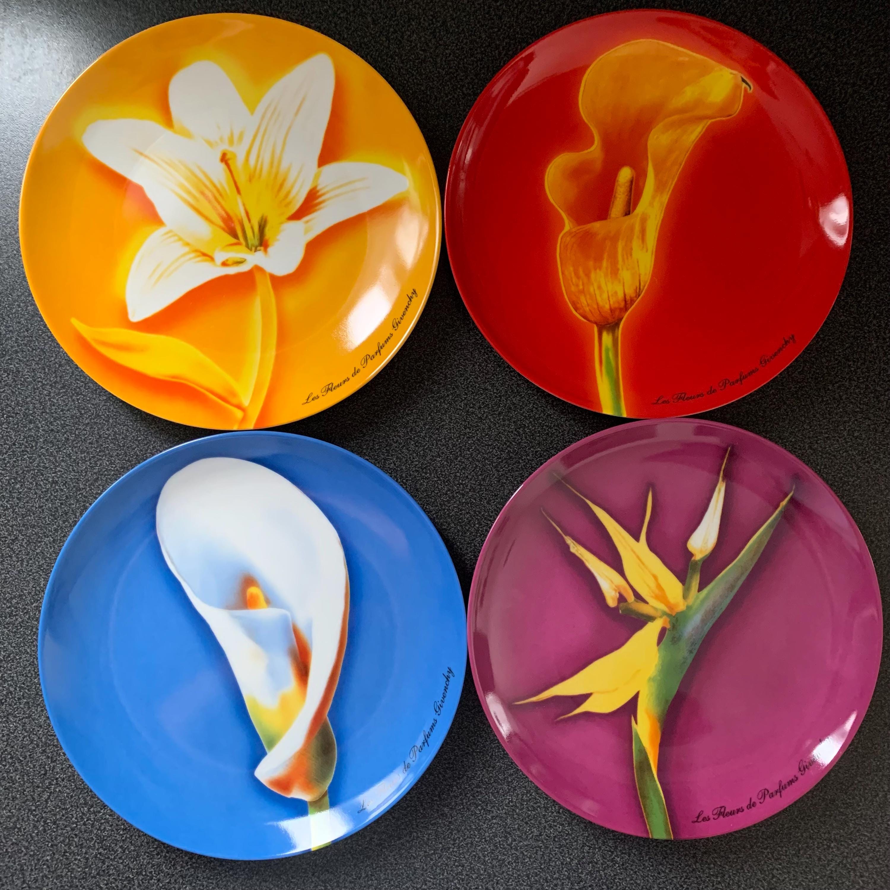 Les Fleurs De Parfums Givenchy Set of 4 Collectible Porcelain