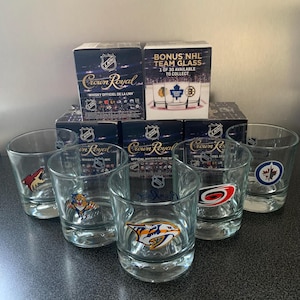 NHL Crown Royal Whisky Tumblers Glass Collection