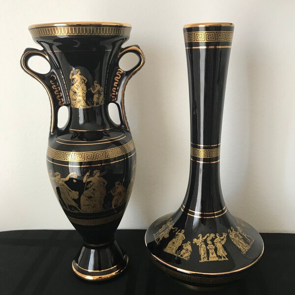 Hand Made in Greece 24k Gold Vase Etsy