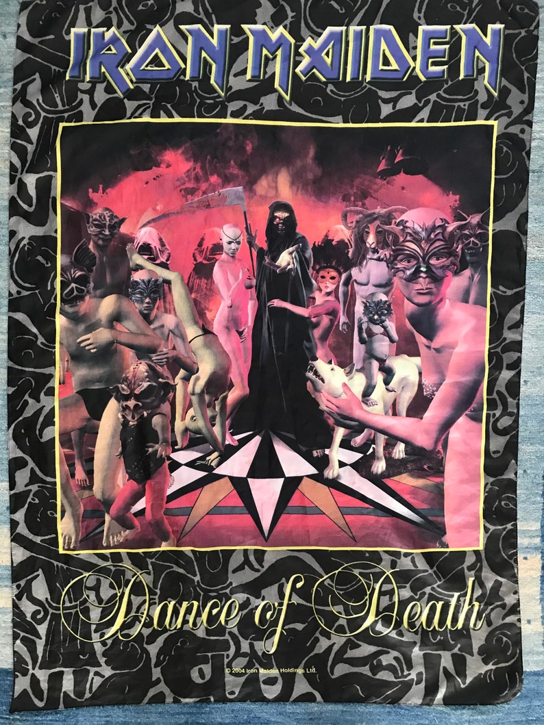 Iron Maiden Dance Of Death Banner Flag Original 2004 Made in Italy image 2