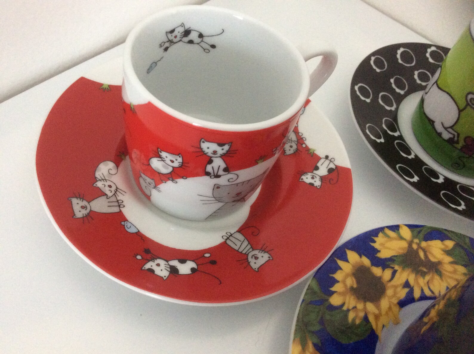 Konitz Espresso Cup Set of 3 Cups Globetrotter Cat Elephant Etsy