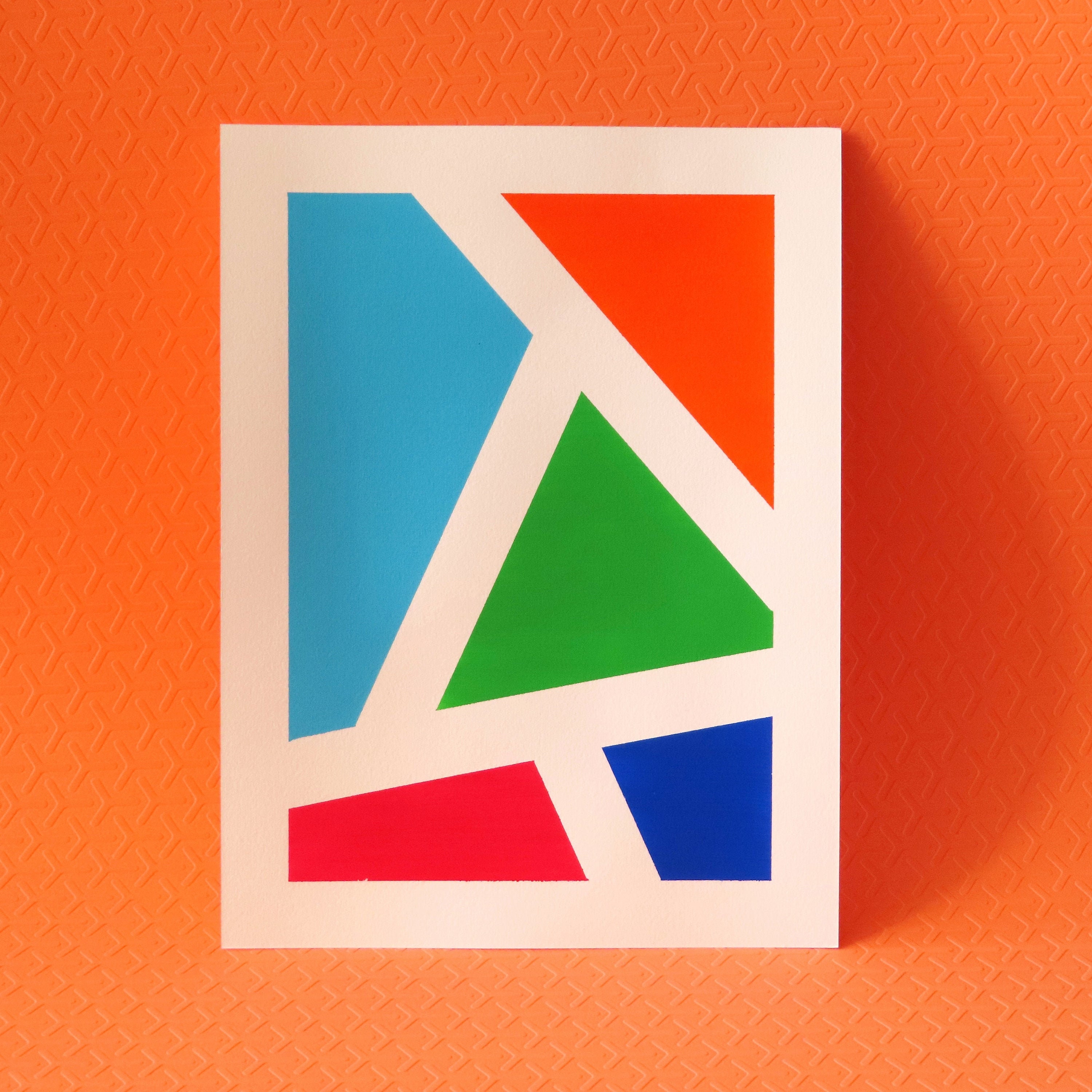 Peinture Géométrique Arc-En-Ciel Colorée | Décoration Murale, Décoration Intérieure de Bureau Cadeau