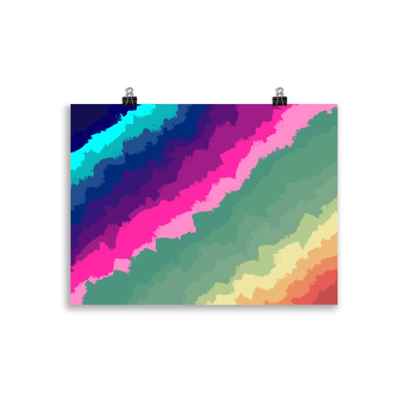 Affiche Imprimée Arc-En-Ciel Colorée Pour La Décoration Intérieure, de Bureau ou Le Cadeau