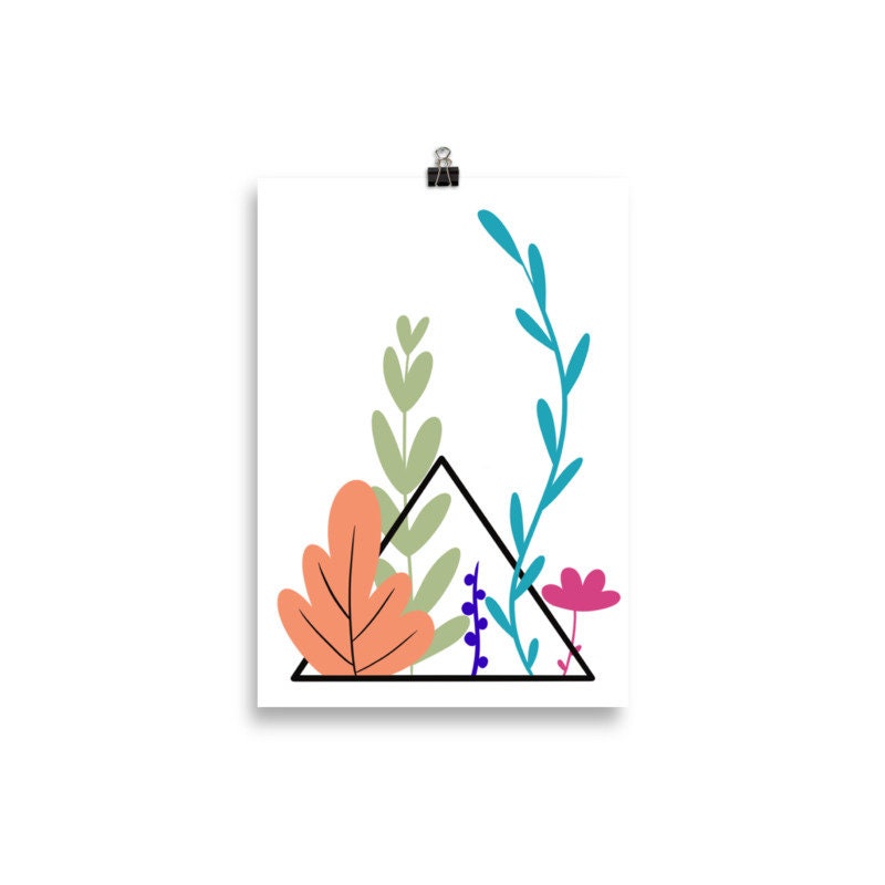 Impression d'illustration Colorée Vegetal 1 Pour La Décoration Intérieure, de Bureau ou Le Cadeau