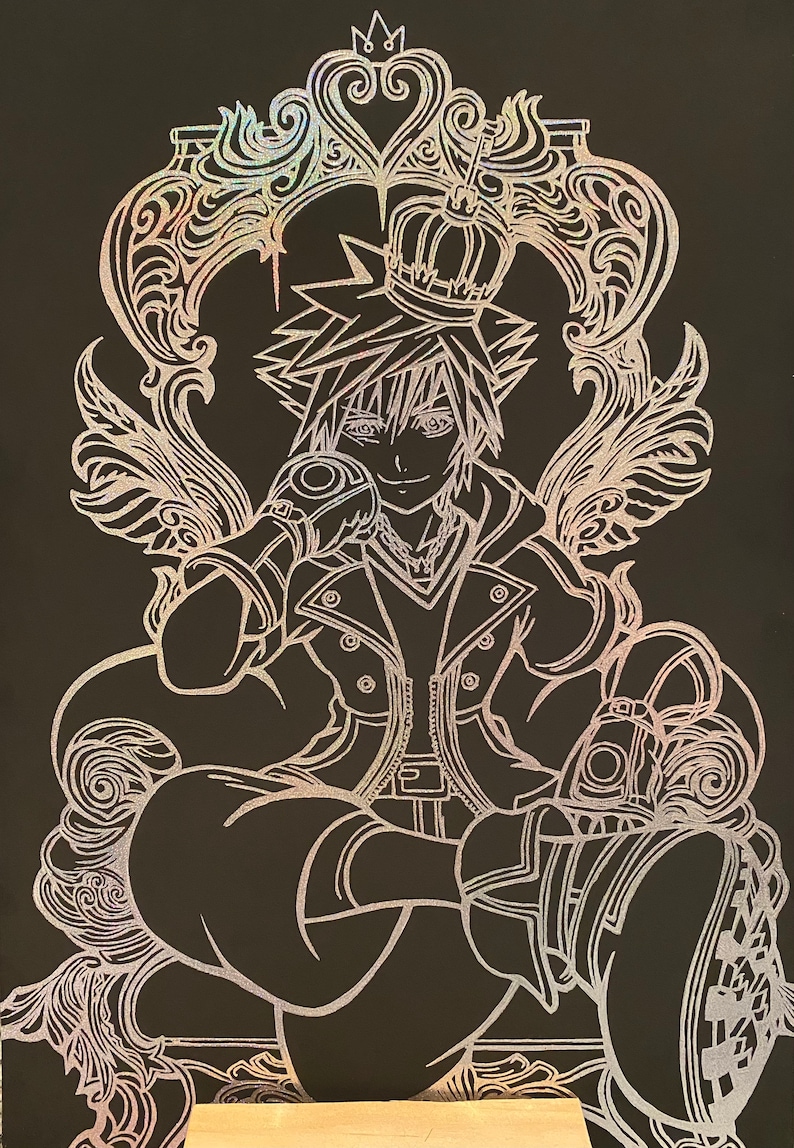 Kingdom Hearts Scratch Art Etsy