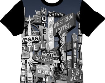 Unisexe - vintage Sings - Chemise en mélange de polyester, multicolore, voyage à Las Vegas, enterrement de vie de garçon, s'amuser