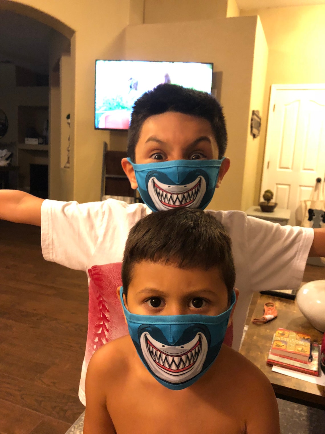 Youth Masks Sharp Teeth 3 Mask Pack Etsy