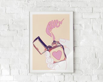 BURN // illustration print format A4