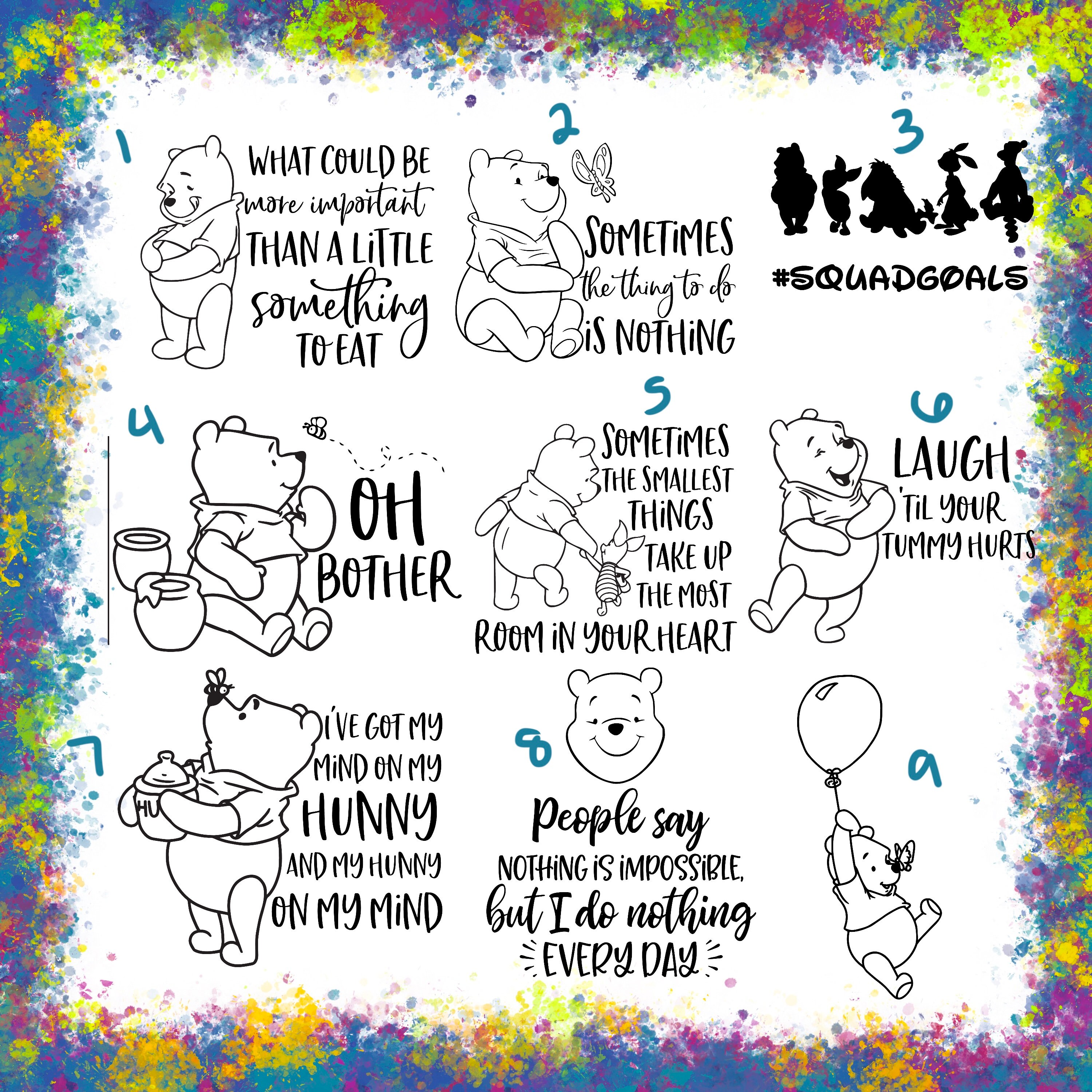 Winnie the Pooh Vinyl Decals Etsy