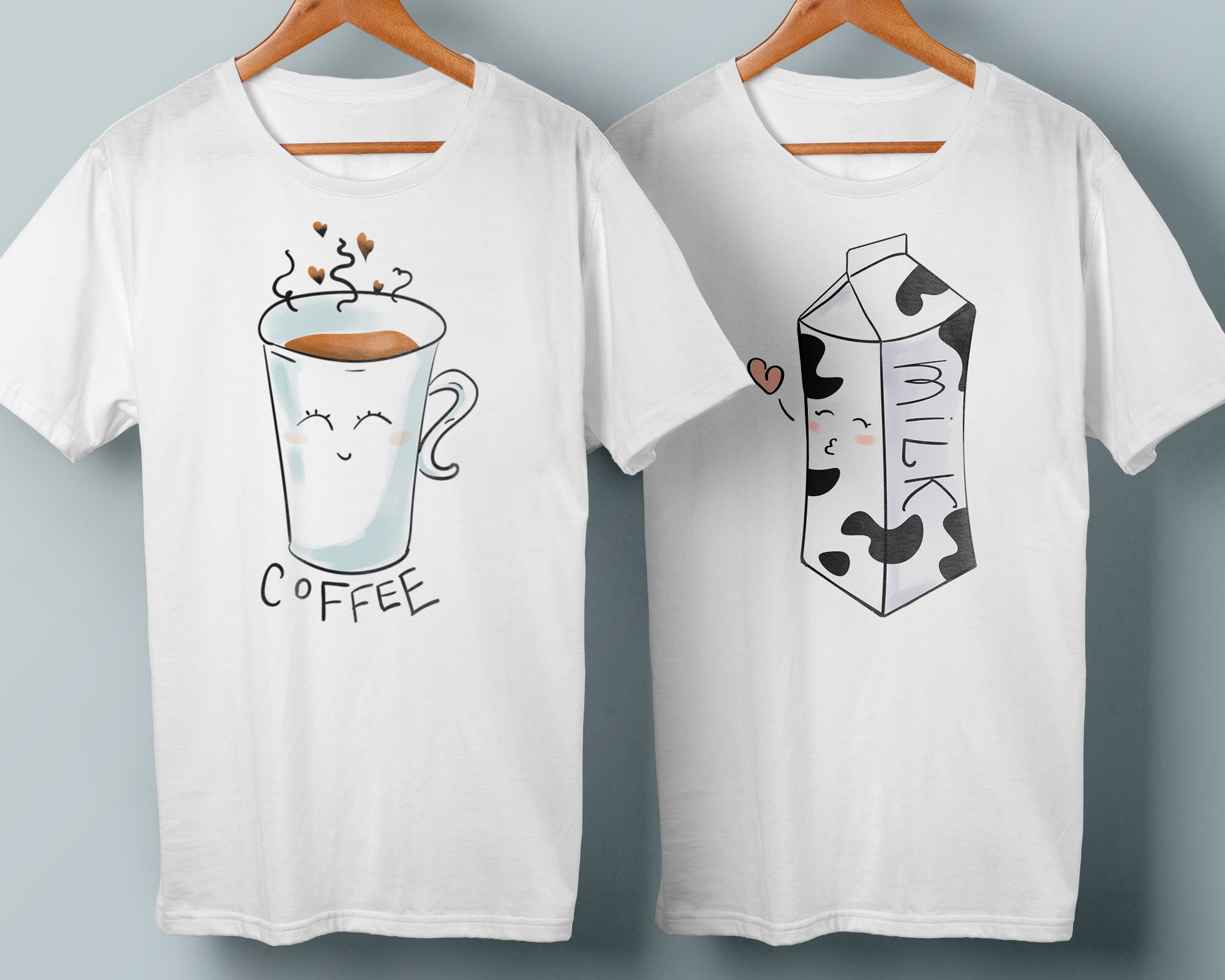 Coffee and Milk Shirt Coffee Matching 