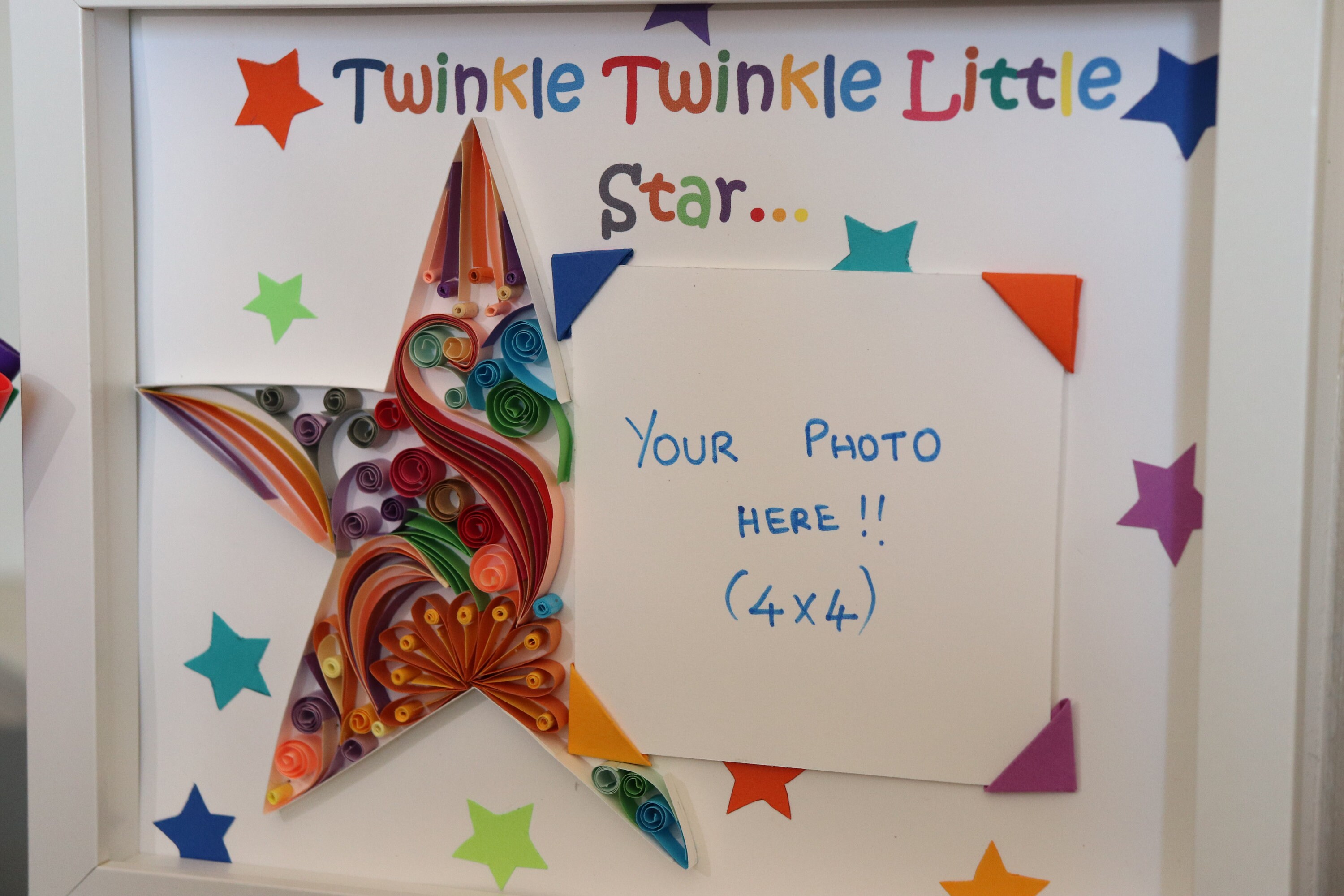 Quilled Paper Art - Photo Frame - Wall Hanging - Twinkle Stars Quilled ...