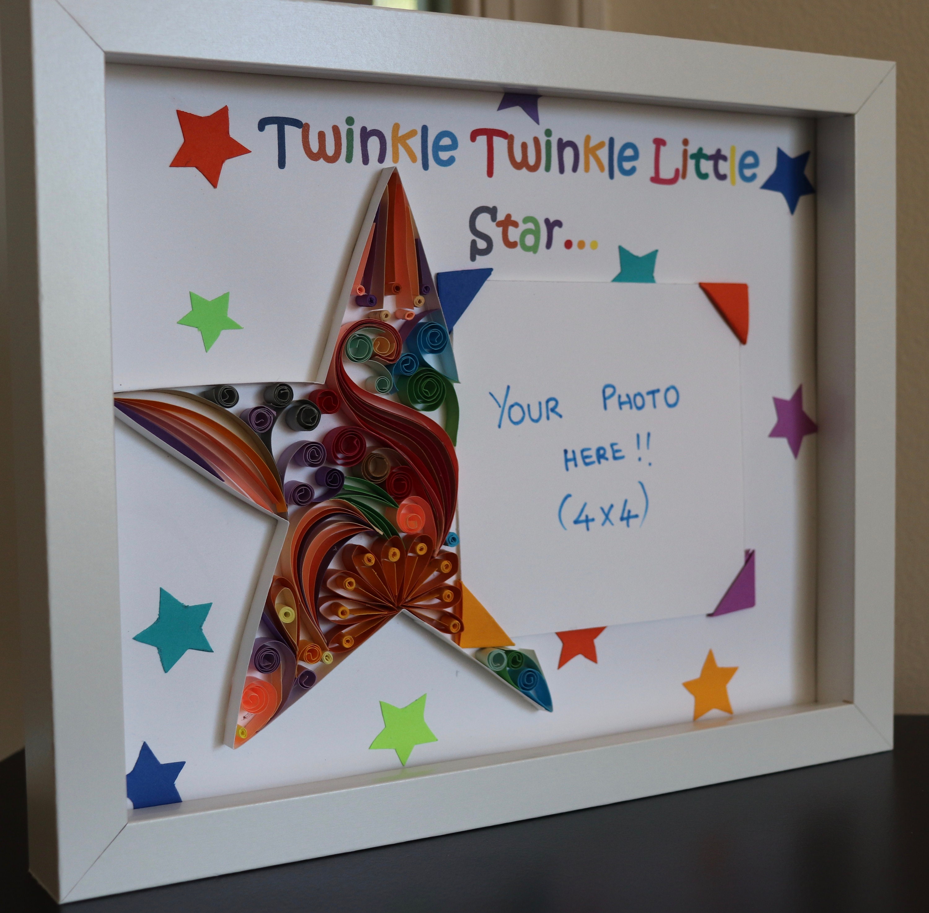 Quilled Paper Art - Photo Frame - Wall Hanging - Twinkle Stars Quilled ...