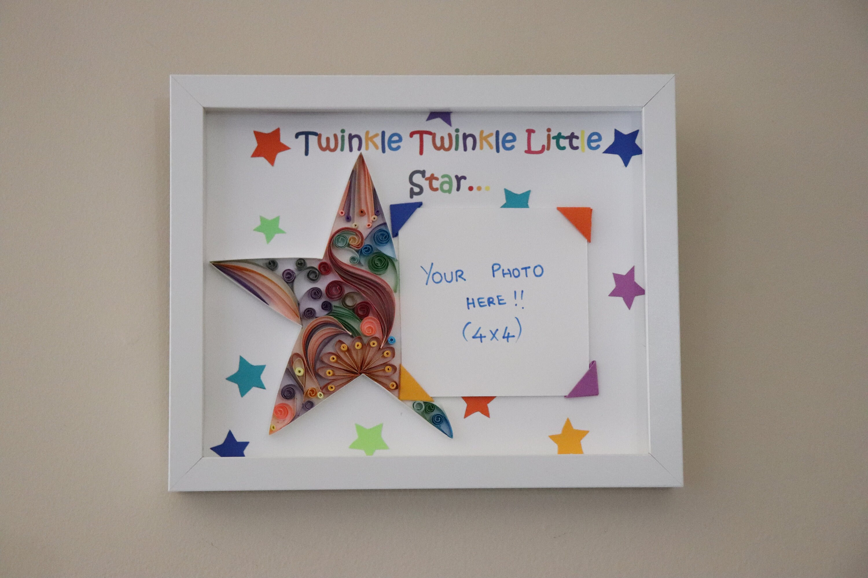 Quilled Paper Art - Photo Frame - Wall Hanging - Twinkle Stars Quilled ...